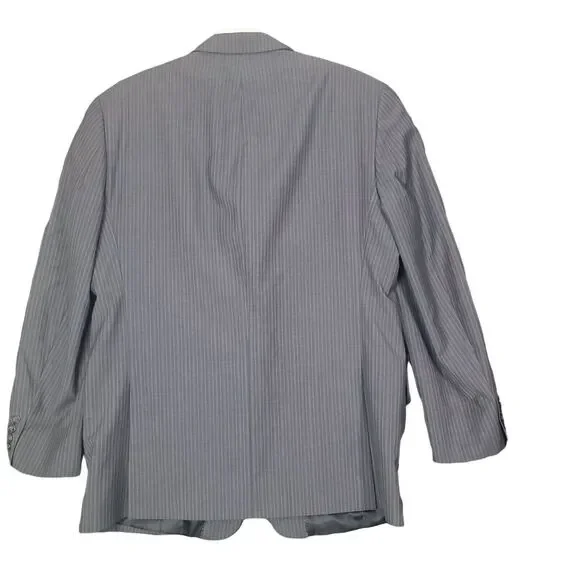 Michael Kors MMK Wool Suit Pinstripe Two-Piece Blazer & Trousers Set Size‎ 43R